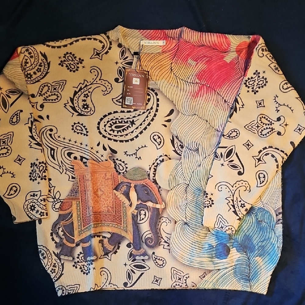 Versace Multicolor Paisley Men's Sweater